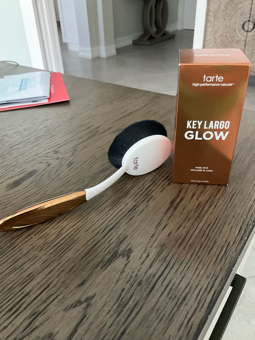 tarte Key Largo Glow Body Stick with Applicator Brush NWT